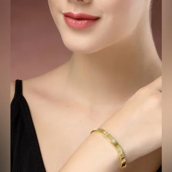 Bangles with CZ Fashion Accents (2 Available) EUC - Picture 3 of 4